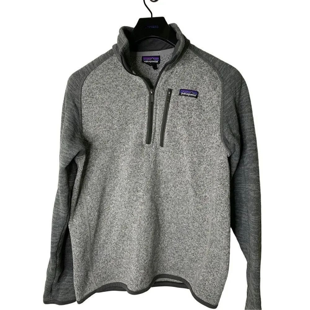 Patagonia Better Sweater 1/4 zip pullover sweatshirt gray men's size small 25522